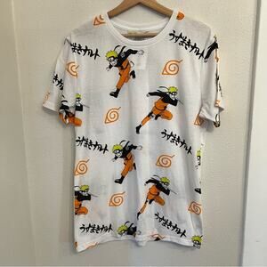 New Naruto White Graphic Tee Shirt Mens size M
